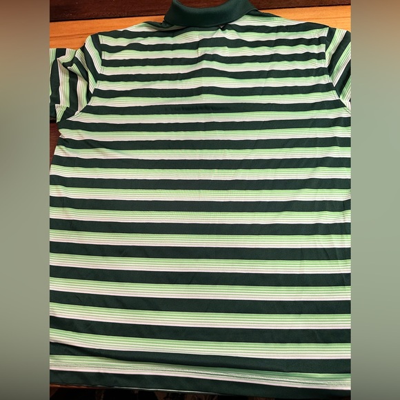 Men’s Green Stripe Nike Golf DriFit Polo Size Large - Picture 2 of 6
